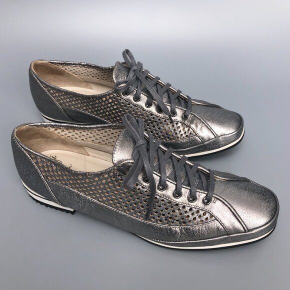 Silver Lace Up Leather Shoes Atelier Amalfi By Rangoni Made In Italy - Picture 3 of 12